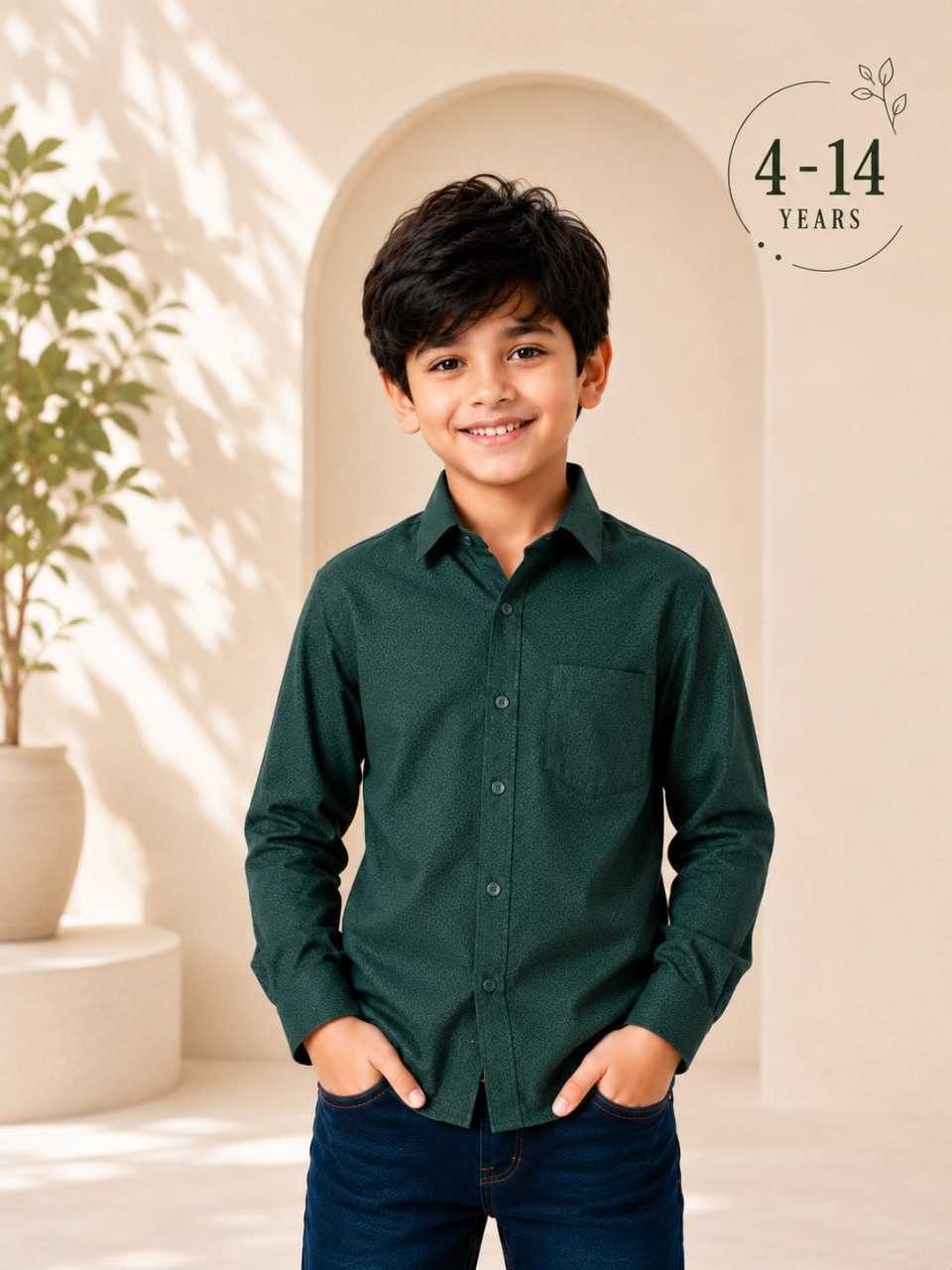 Premium Laffer Cotton Blend Fabric in Dark Green